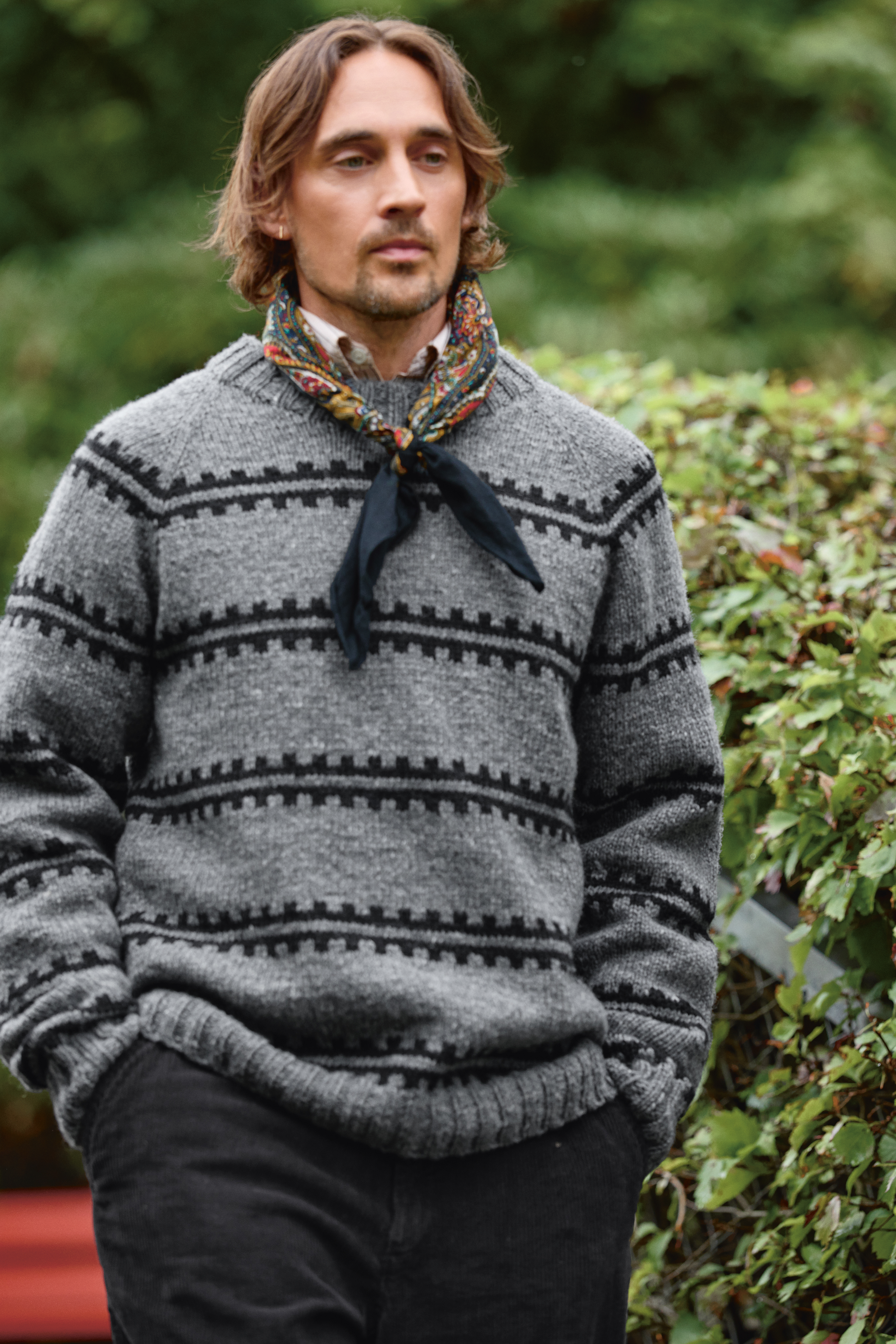 Sandnes Ridge Sweater Man 2513_02 (17 m flerfärgsstick st 4,5)