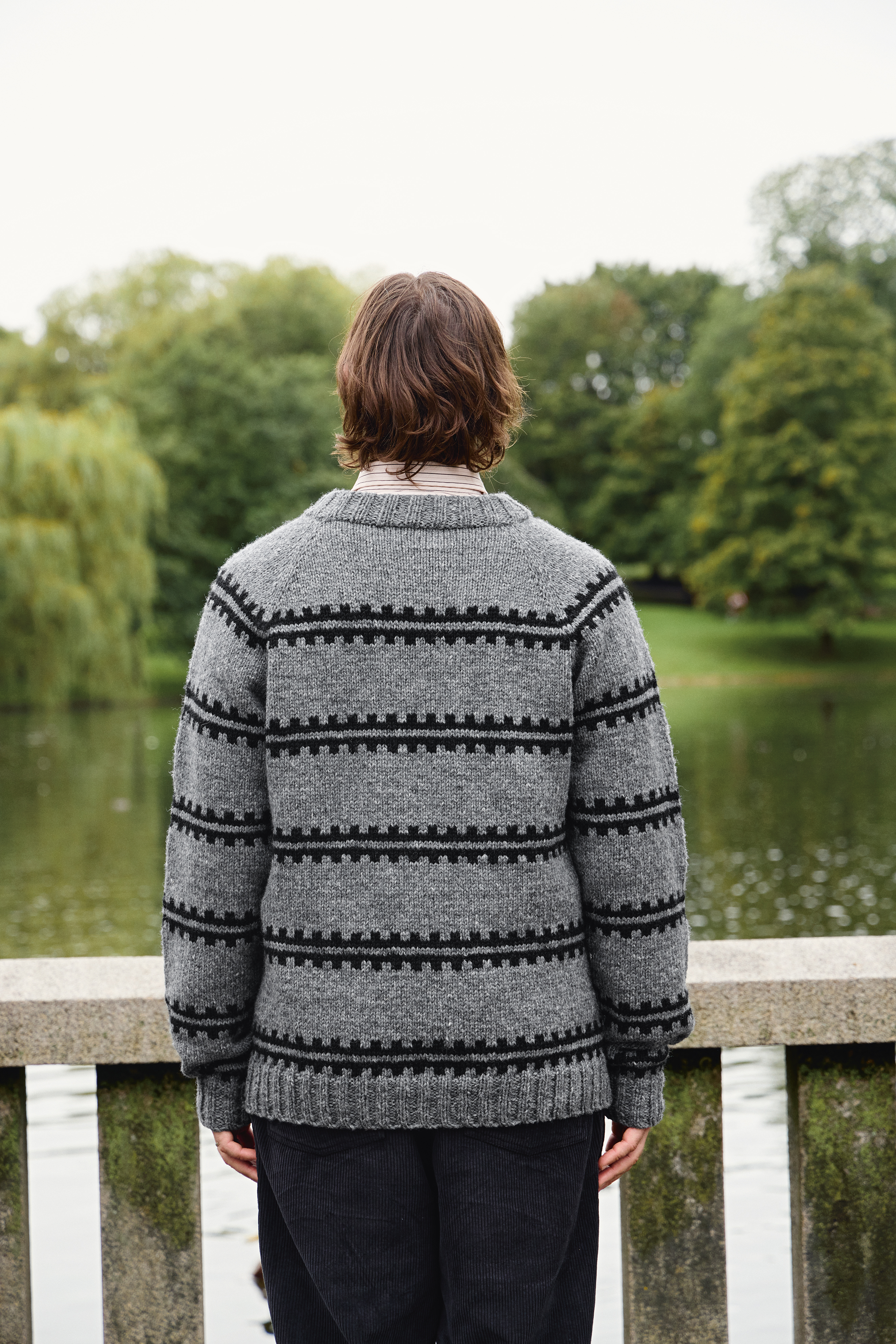 Sandnes Ridge Sweater Man 2513_02 (17 m flerfärgsstick st 4,5) - 4