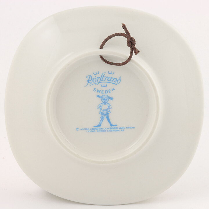Ingrid Vang Nyman (1990s) Quadratic Wall Plaque with Pippi Longstocking Motif 12 cm  [Sample Images]