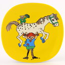 Ingrid Vang Nyman (1990s) Quadratic Wall Plaque with Pippi Longstocking Motif 12 cm  [Sample Images]