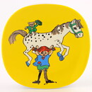 Ingrid Vang Nyman (1990s) Quadratic Wall Plaque with Pippi Longstocking Motif 12 cm  [Sample Images]