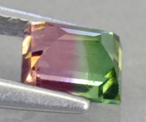 Turmalina bicolor rosa y verde natural certificada, súper rara - 2