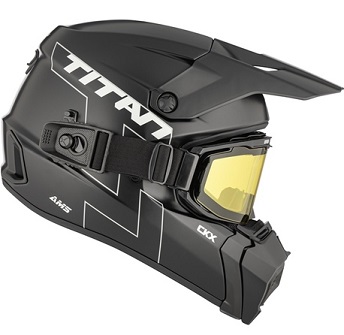 CKX Hjälm Titan AMS Matt Svart med Eluppvärmda glasögon  58-26005 - 2