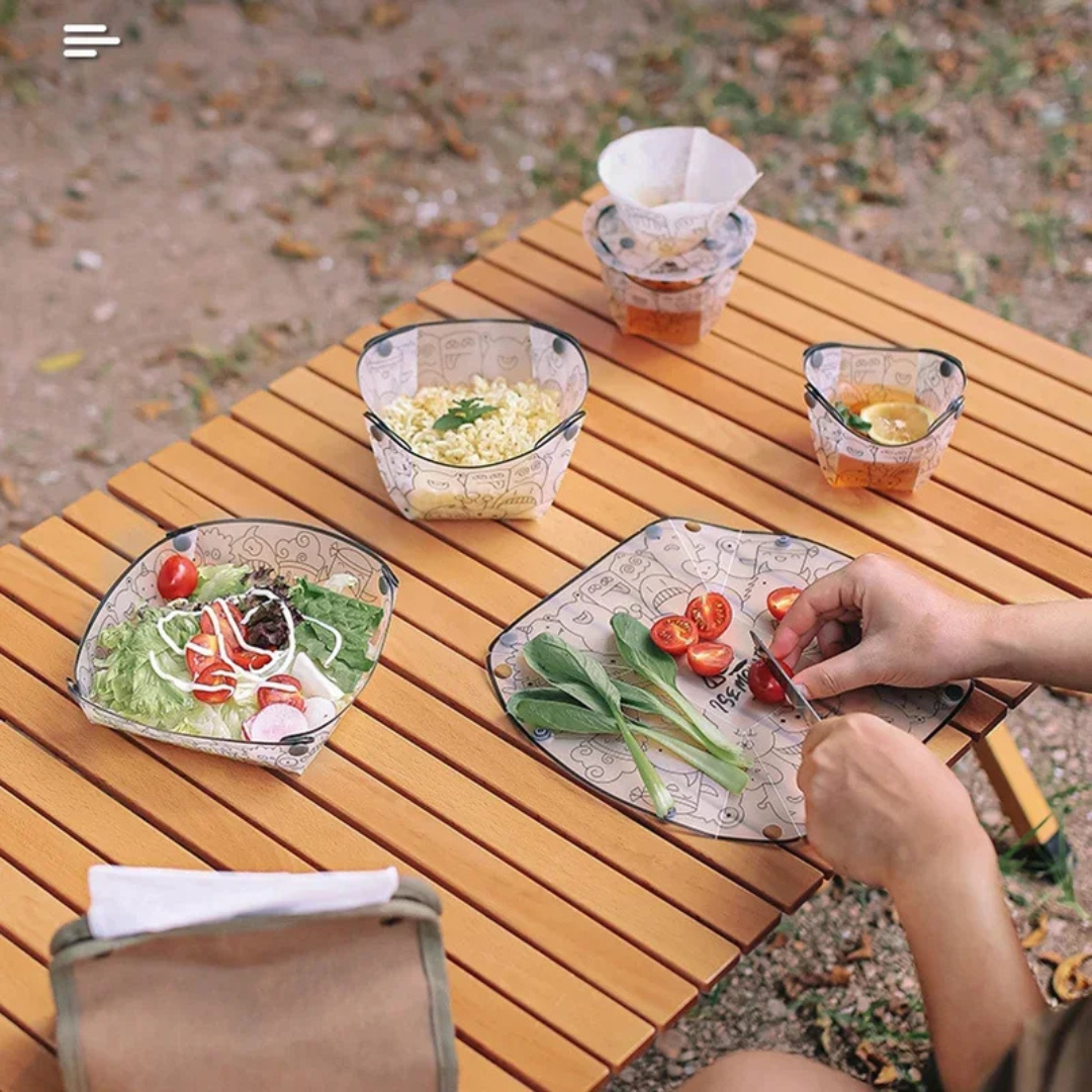 Plato, bol, taza y portafiltros plegables - 7