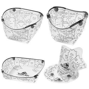 Kokoontaitettava lautanen, kulho, muki ja suodattimen pidike