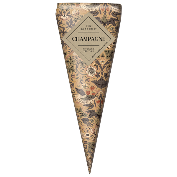 Chokladtryffel Strawberry Thief Champagne, 100 g