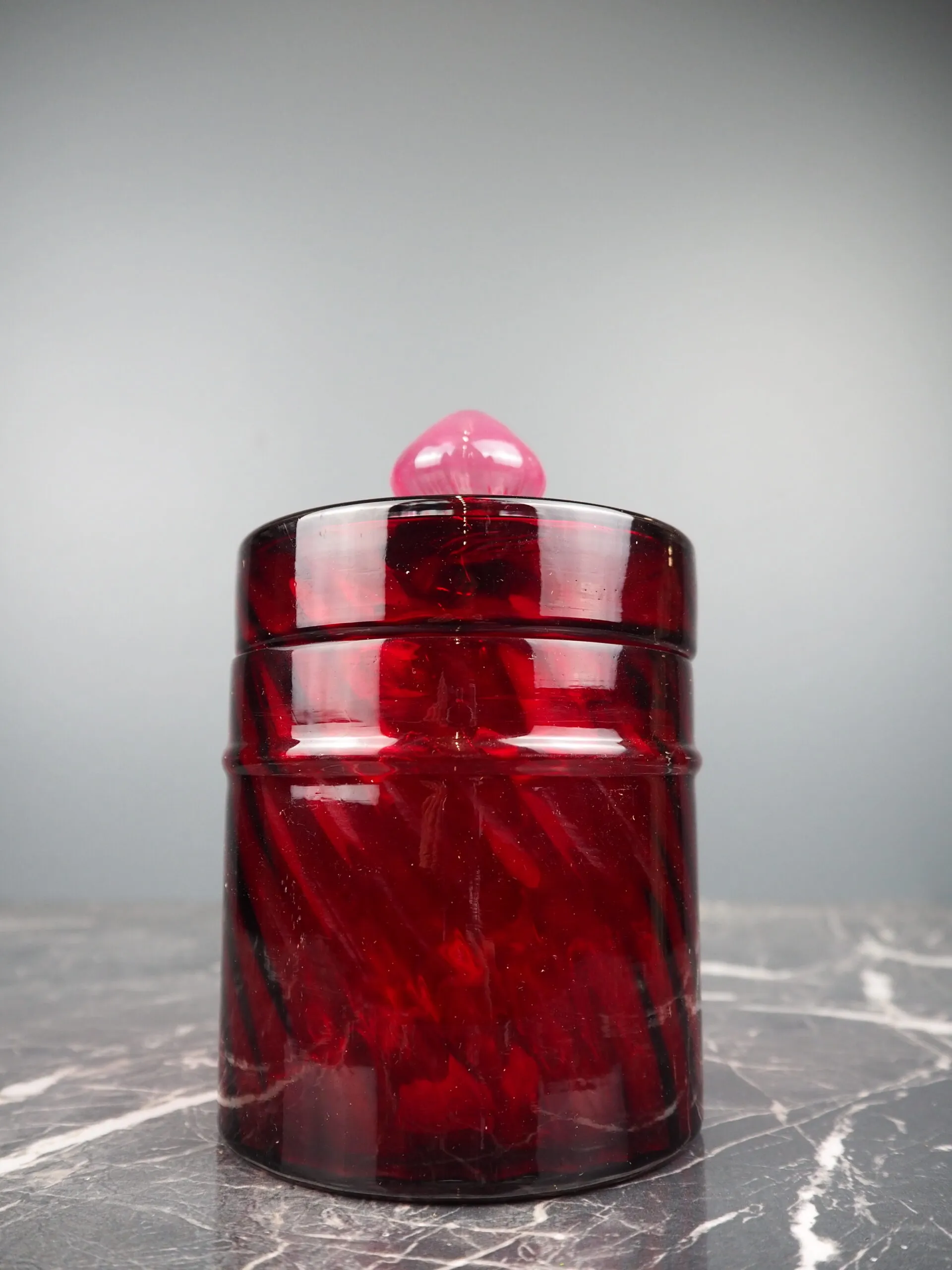 ANDRASORTERING Glasburk med lock - Red  - 3