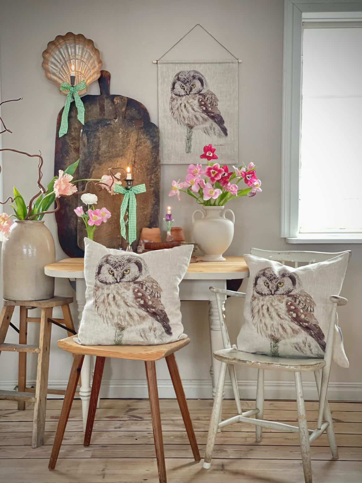 2-PIECE CUSHIONS OWL