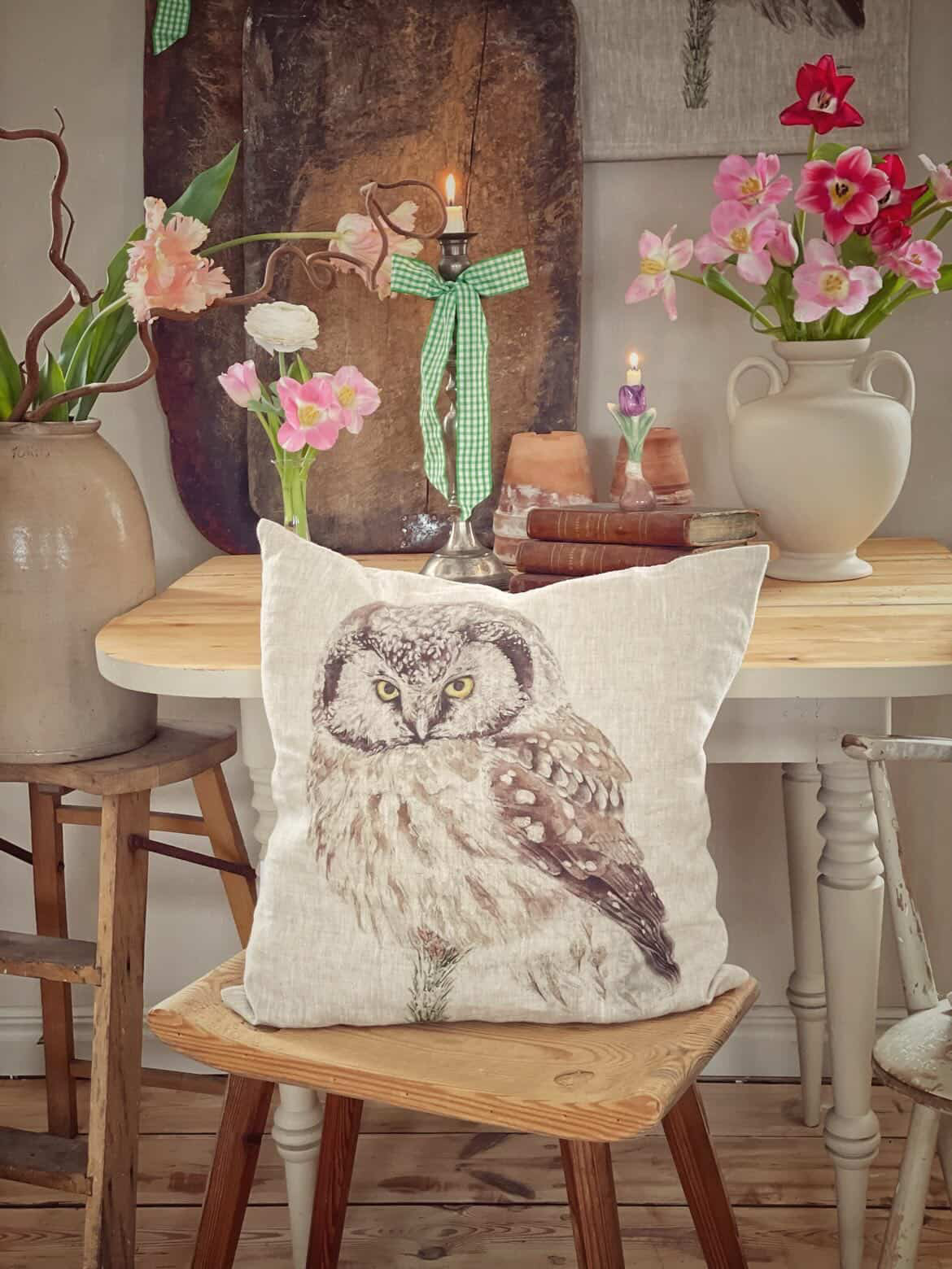 2-PIECE CUSHIONS OWL - 2