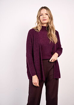 Ren kofta enkelt hålmönster Alpaca Haze