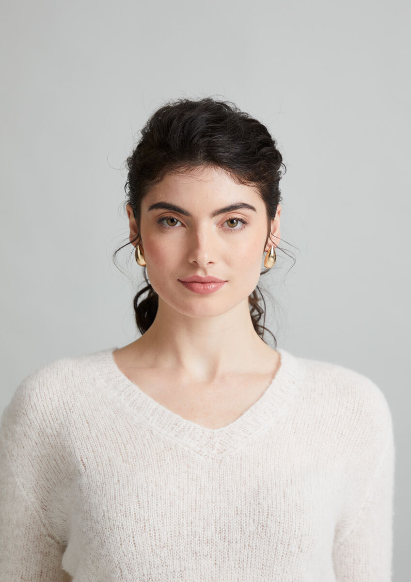 Ayla tröja V-ringad hals i Alpaca Haze