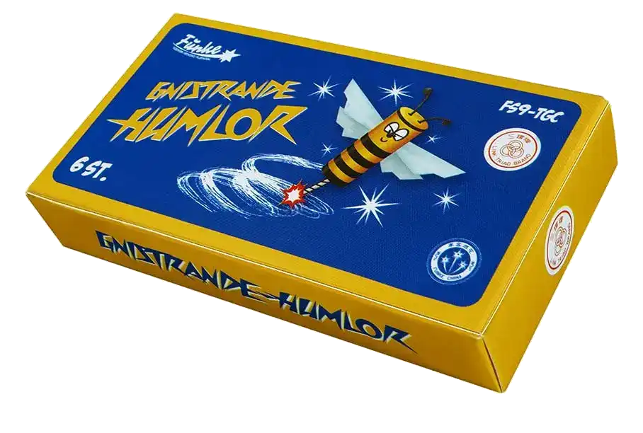 Box med fyrverkeri - gnistrande humlor