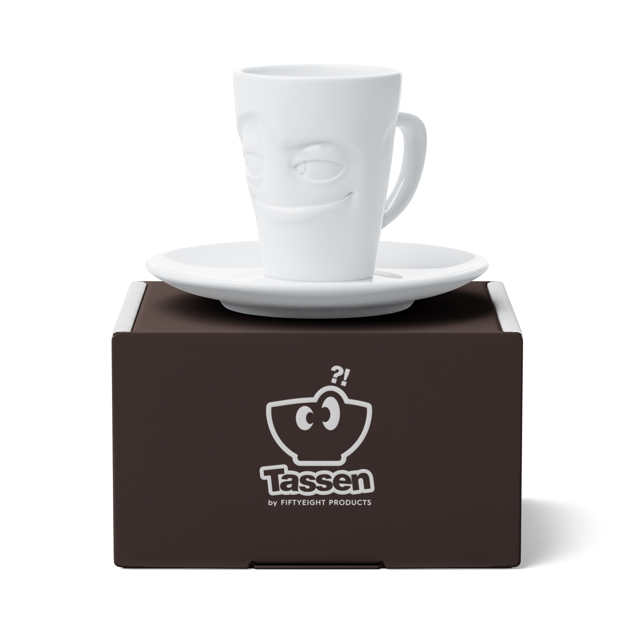 Tassen Känsloporslin - Espressokopp 80 ml + Fat  - Impish