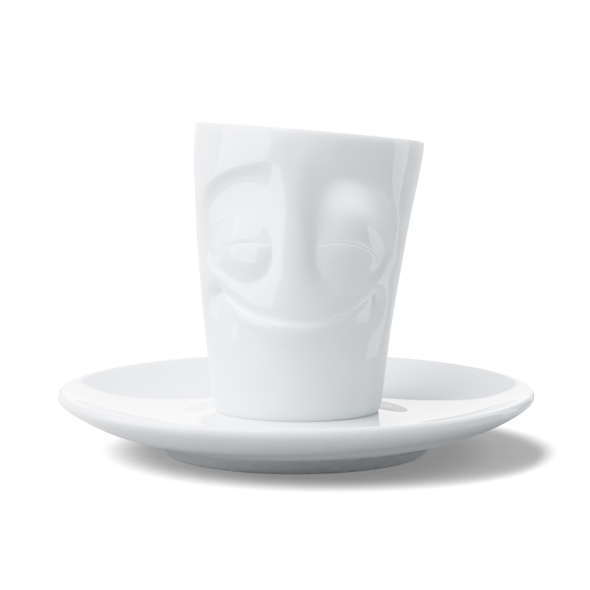 Tassen Känsloporslin - Espressokopp 80 ml + Fat  - Cheery - 4
