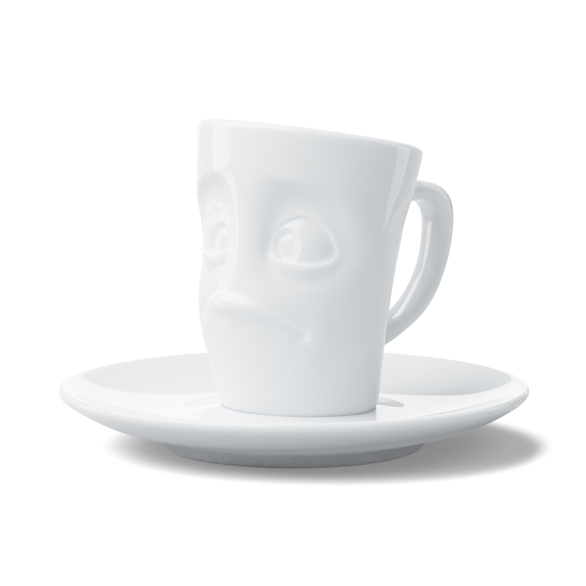 Tassen Känsloporslin - Espressokopp 80 ml + Fat  - Baffled - 3