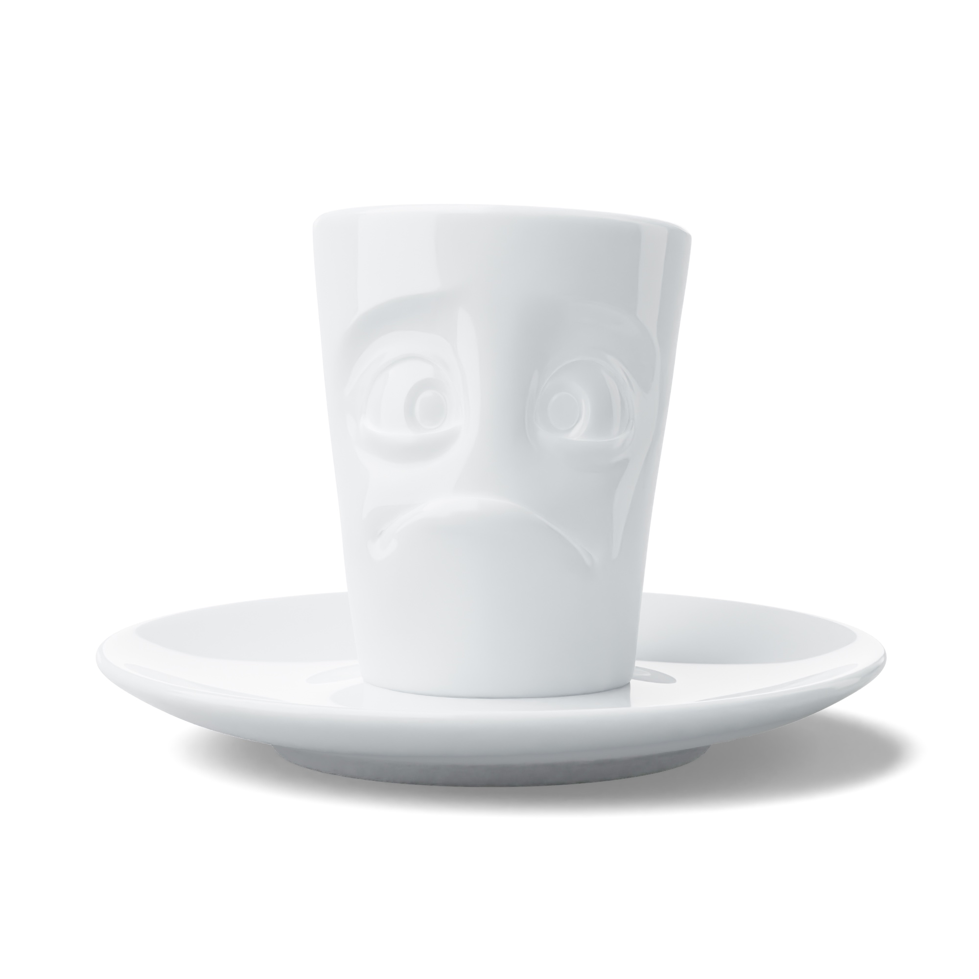 Tassen Känsloporslin - Espressokopp 80 ml + Fat  - Baffled - 4