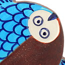 Kjell Blomberg (1960s) Turquoise/Brown Fish Wall Plaque 15 cm
