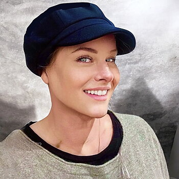 Keps varm fleece blå