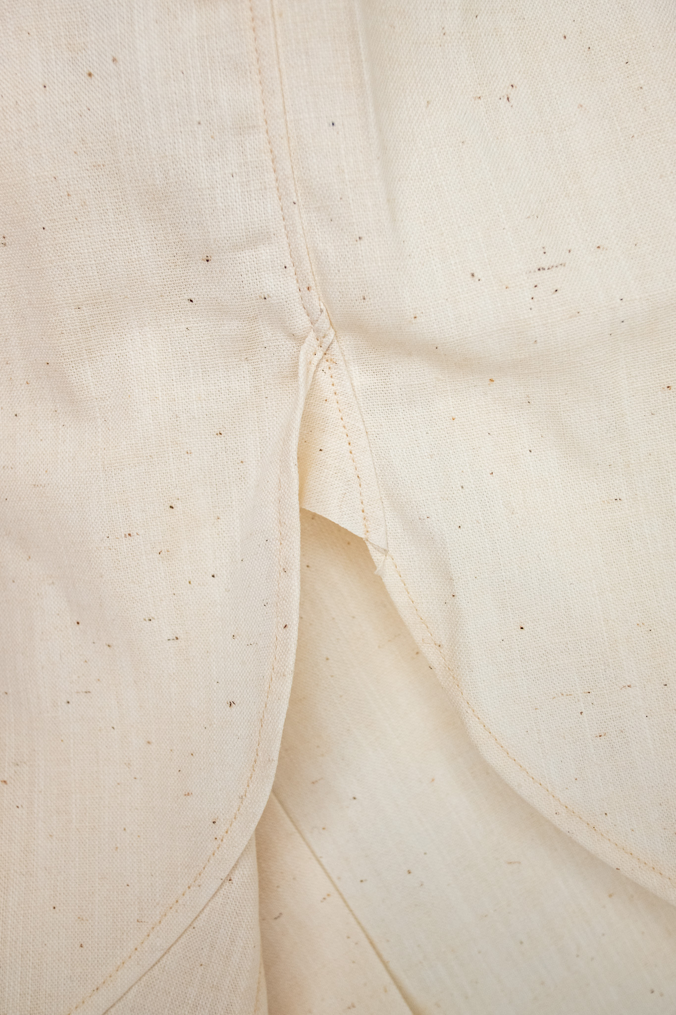Warehouse x John Gluckow - BB Round Collar Oxford Shirt Ecru - 7