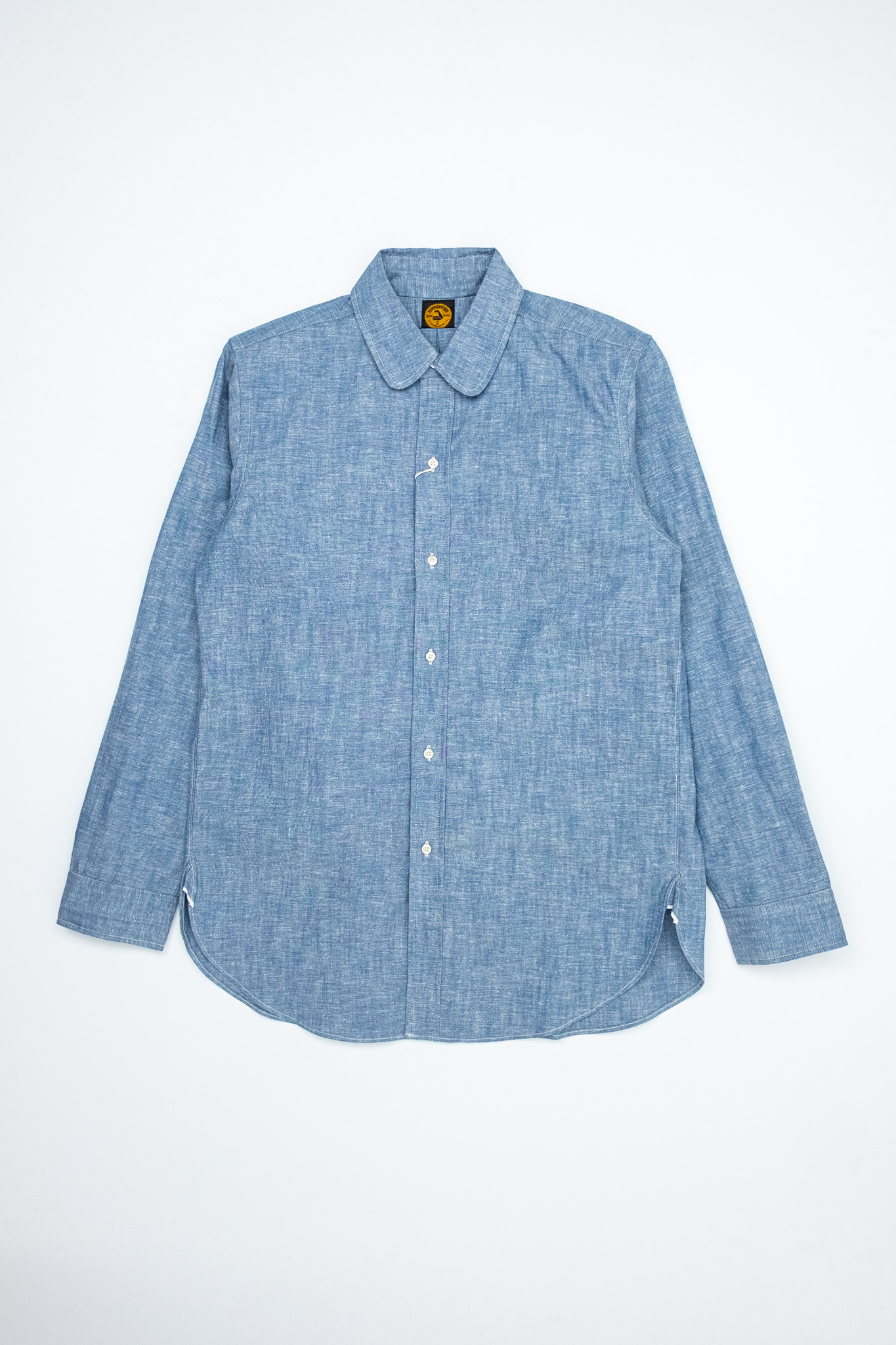 Warehouse x John Gluckow - BB Round Collar Oxford Shirt Navy - 2