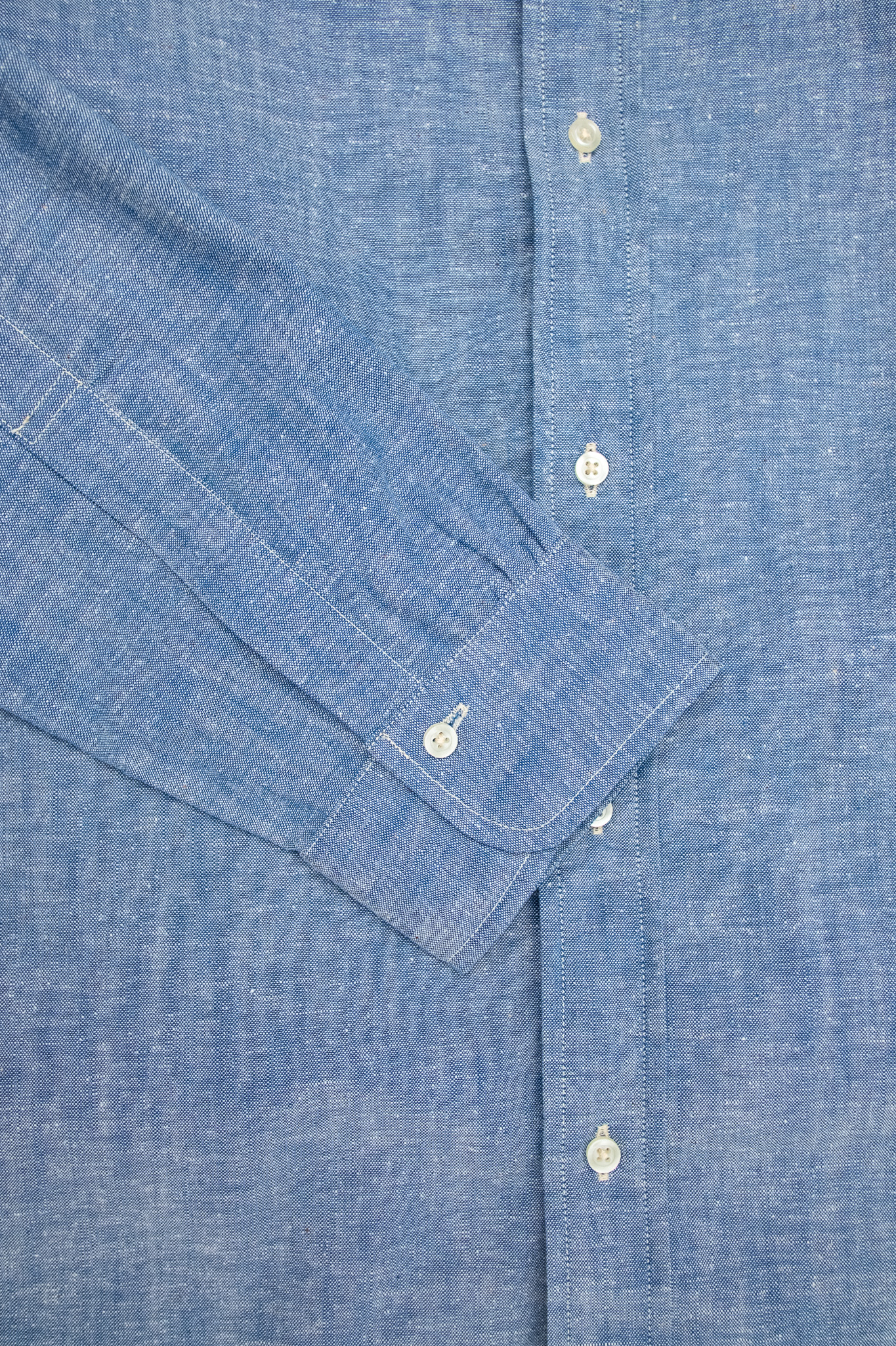 Warehouse x John Gluckow - BB Round Collar Oxford Shirt Navy - 5