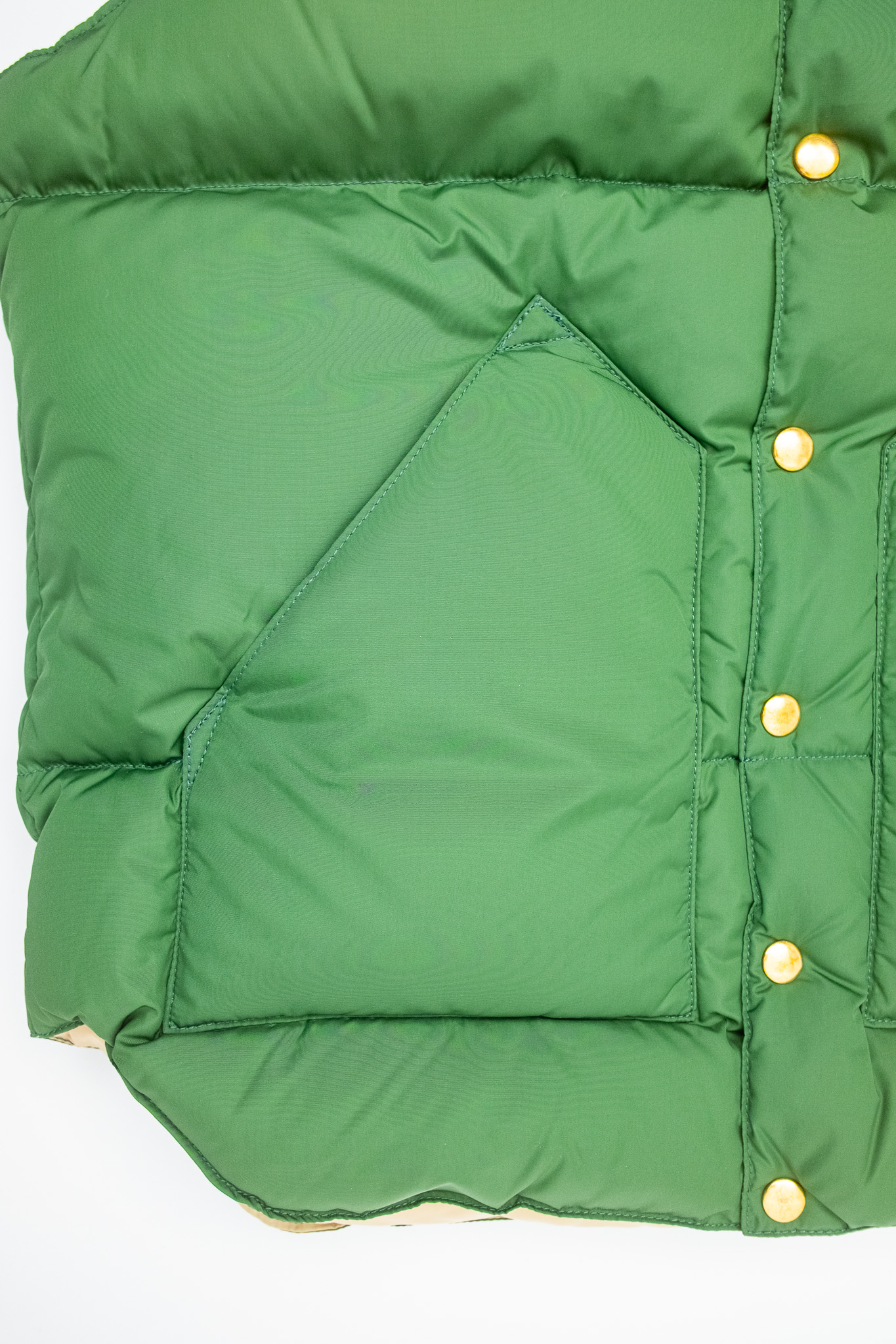 Warehouse x Rocky Mountain - Nylon Down Vest Bottle Green - 6