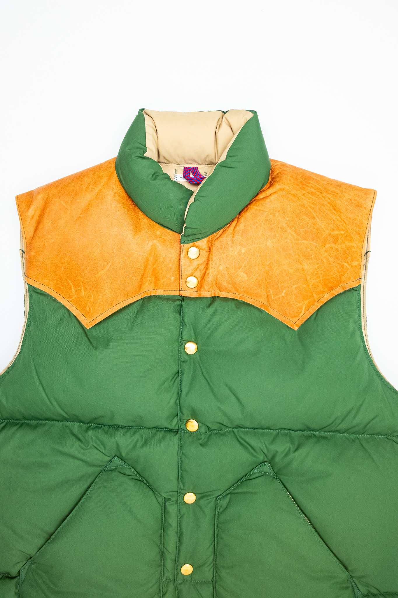 Warehouse x Rocky Mountain - Nylon Down Vest Bottle Green - 3