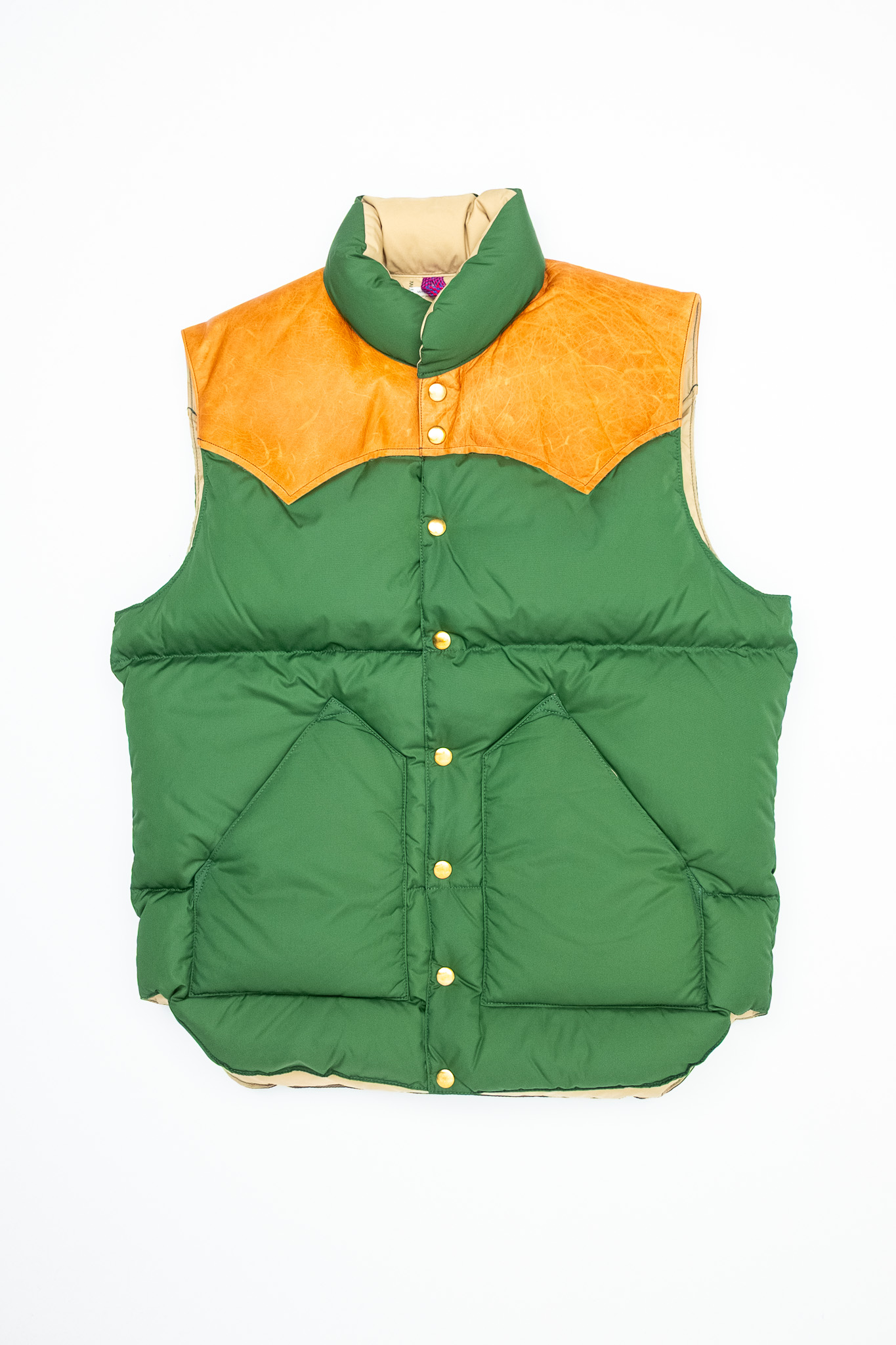 Warehouse x Rocky Mountain - Nylon Down Vest Bottle Green