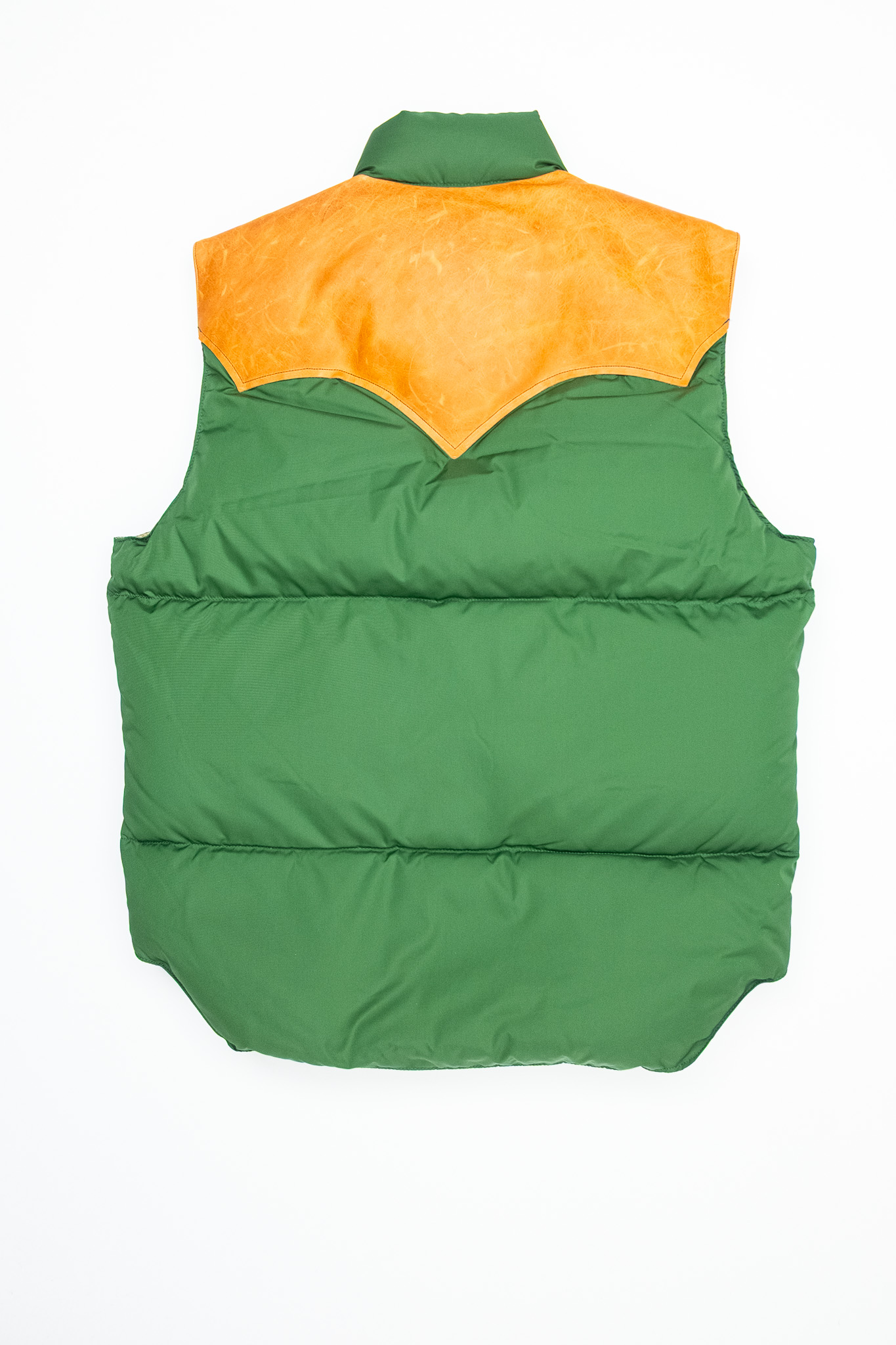 Warehouse x Rocky Mountain - Nylon Down Vest Bottle Green - 5