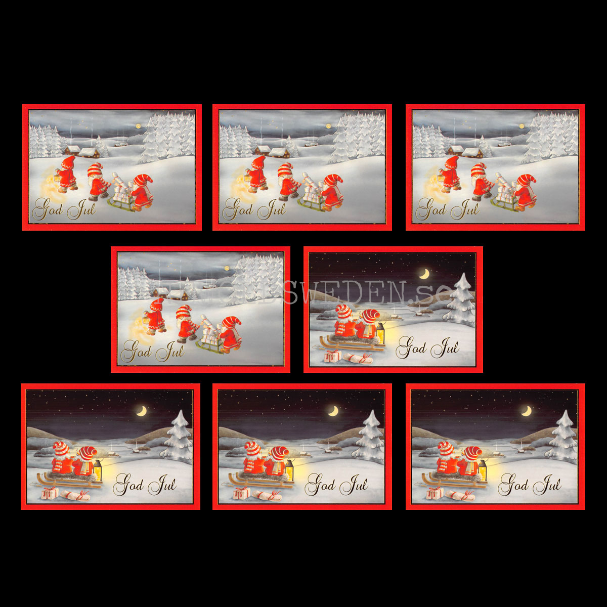 Julkort 8-pack 2 motiv - Charlotta Carlqvist - © Eliasson - 4