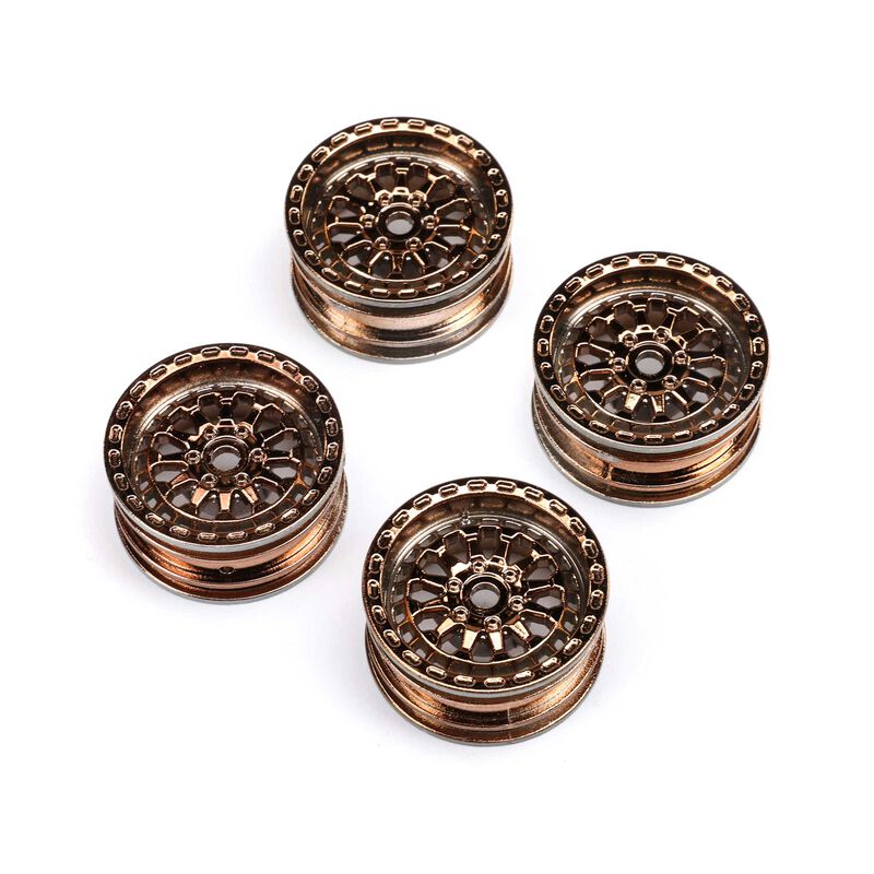 AXIAL Black Rhino Wheel 1.0inch, 7mm Hex (4): SCX24