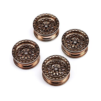 AXIAL Black Rhino Wheel 1.0inch, 7mm Hex (4): SCX24