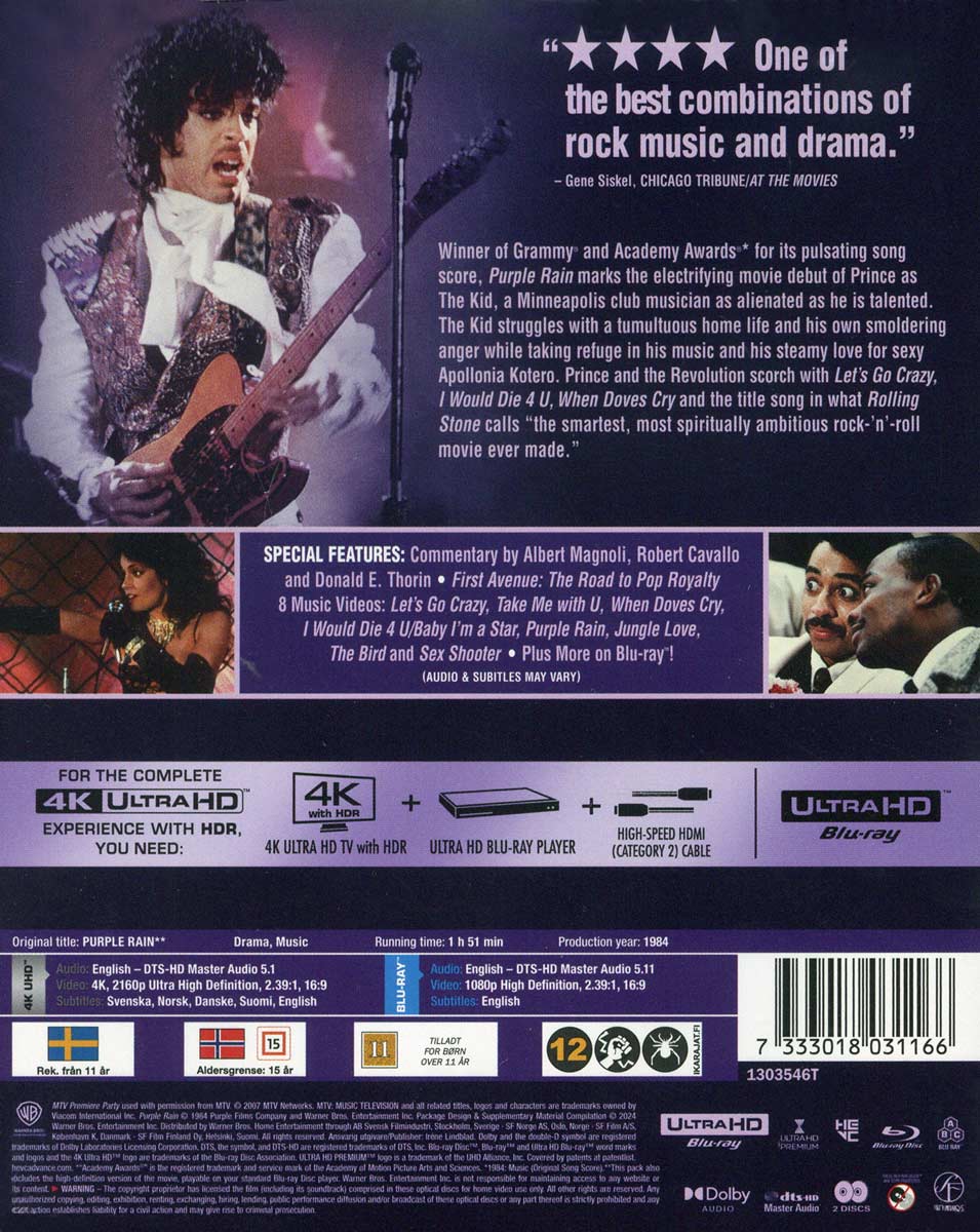 Purple Rain (Limited Edition Steelbook) (4K Ultra HD + Blu-ray) - 2