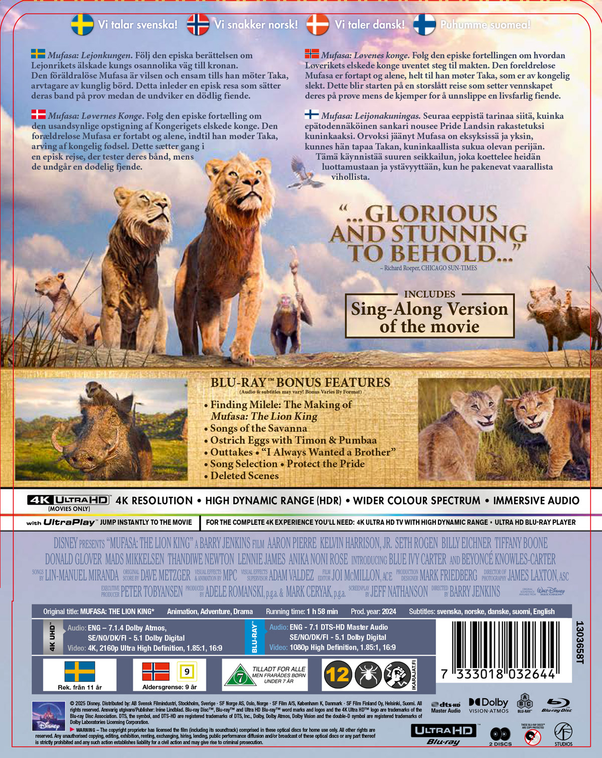 Mufasa: The Lion King (Limited Edition Steelbook) (4K Ultra HD + Blu-ray) - 2
