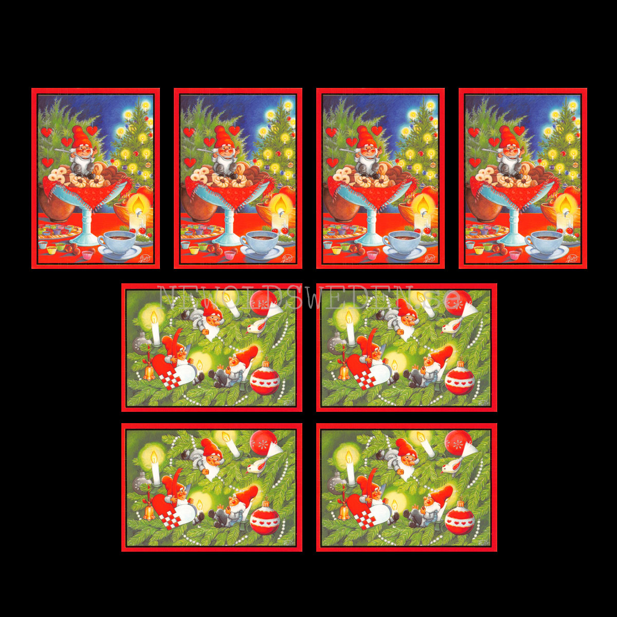 Julkort 8-pack 2 motiv - Inger Wikström Oredsson - © Eliasson - 4