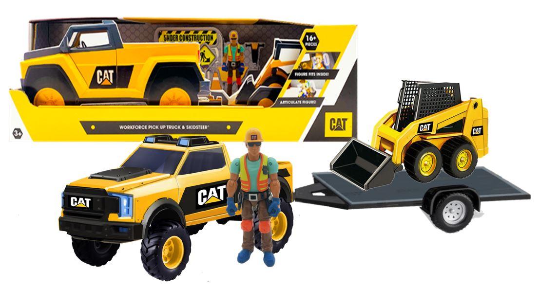 CAT Workforce pick up truck + skidesteer