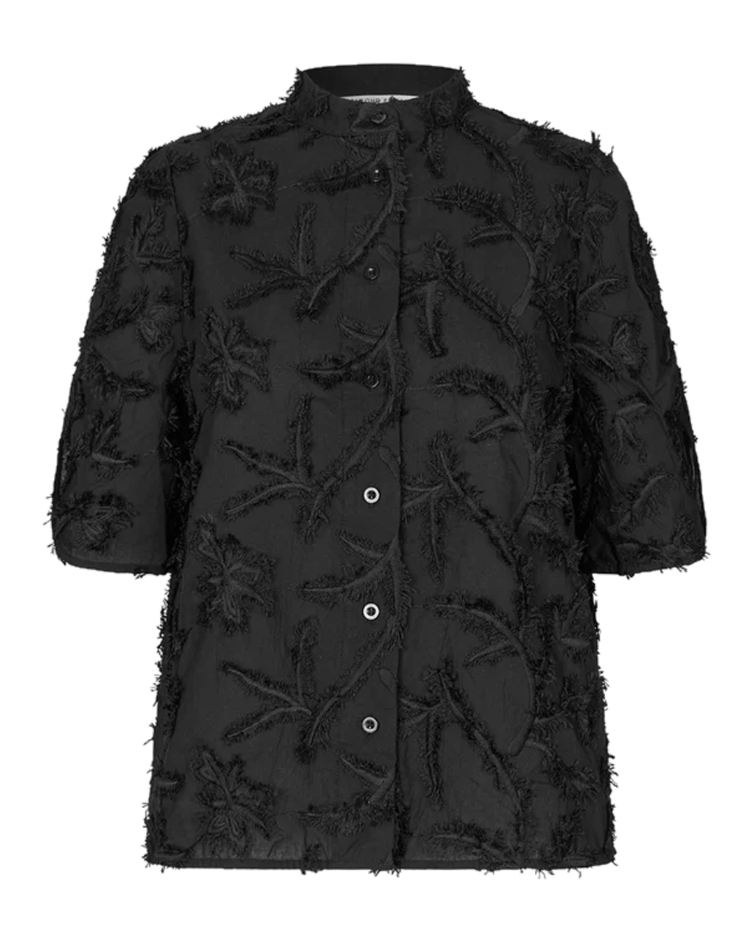 Blus Seena kort ärm mönstrad svart - 6