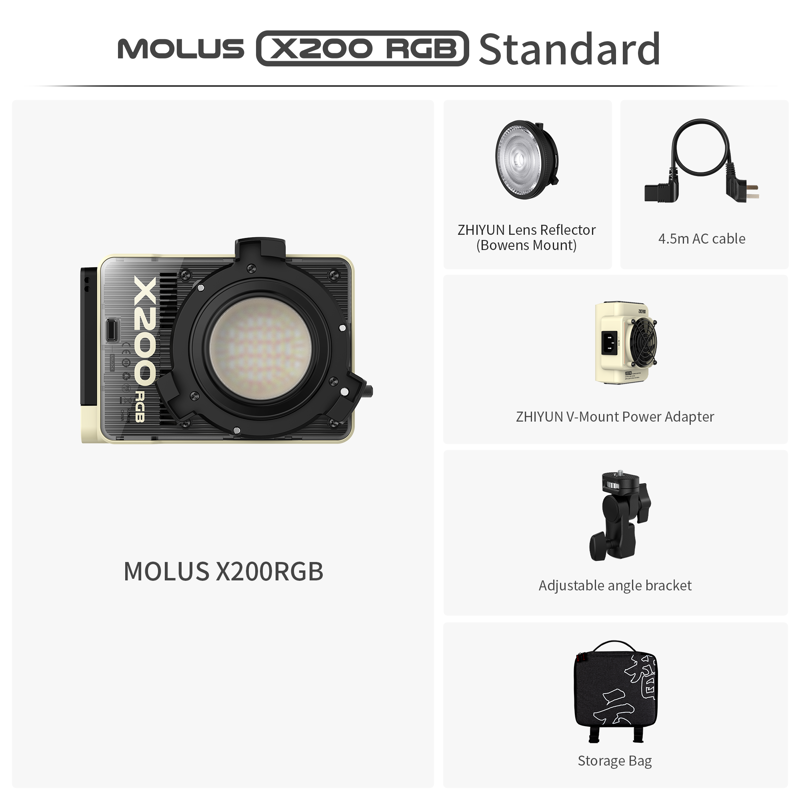 ZHIYUN Molus LED X200 RGB Cob Light - 15