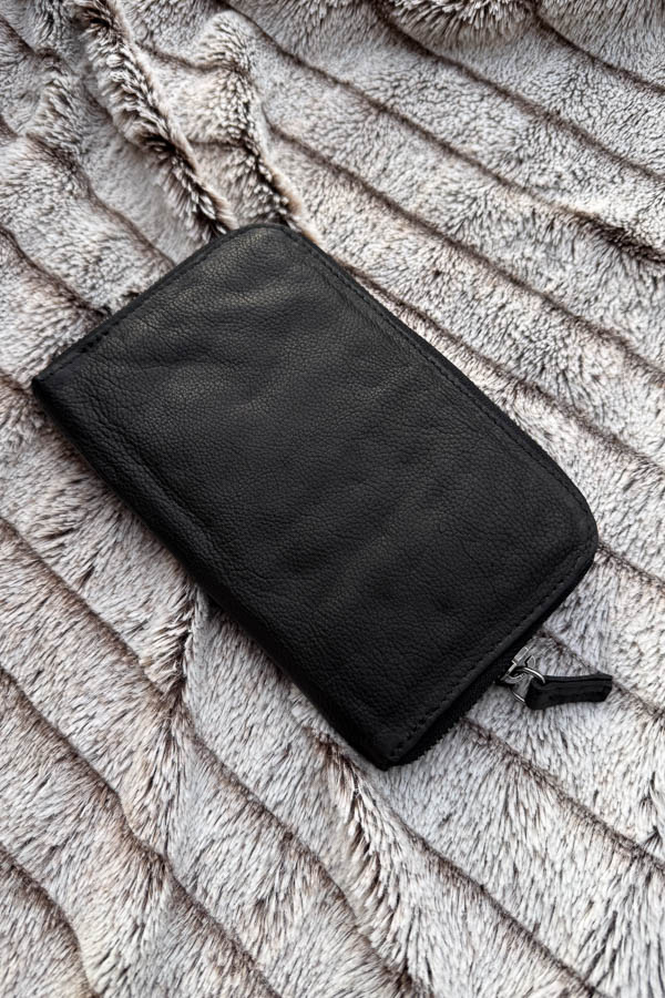 Unmade - Croco Leather Wallet Black - 3