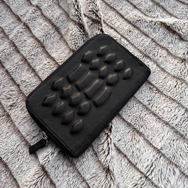 Unmade - Croco Leather Wallet Black - 2