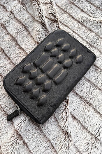 Unmade - Croco Leather Wallet Black