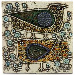 Lisa Larson (Unik 1961) Beautiful Birds Wall Plaque (4)