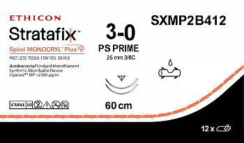 Stratafix Monocryl Plus 3-0, SXMP2B412, 2xPS 60 cm undyed