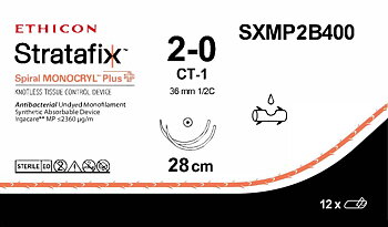 Stratafix Monocryl Plus 2-0, SXMP2B400,  2xCT 28 cm undyed