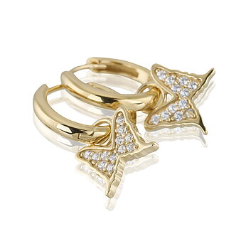 Hopea korvakorut PETITE PAPILLION SPARKLING CREOL Gilt