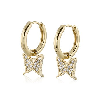 Hopea korvakorut PETITE PAPILLION SPARKLING CREOL Gilt