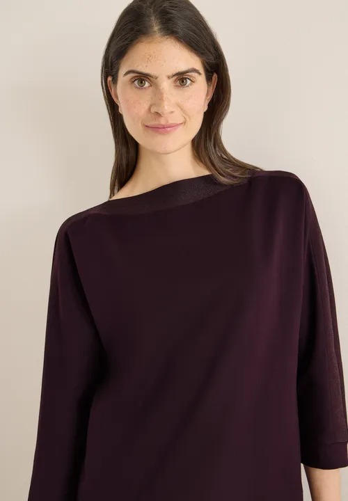 TOS Batwing With Shiny Tape - Eggplant Red - Cecil