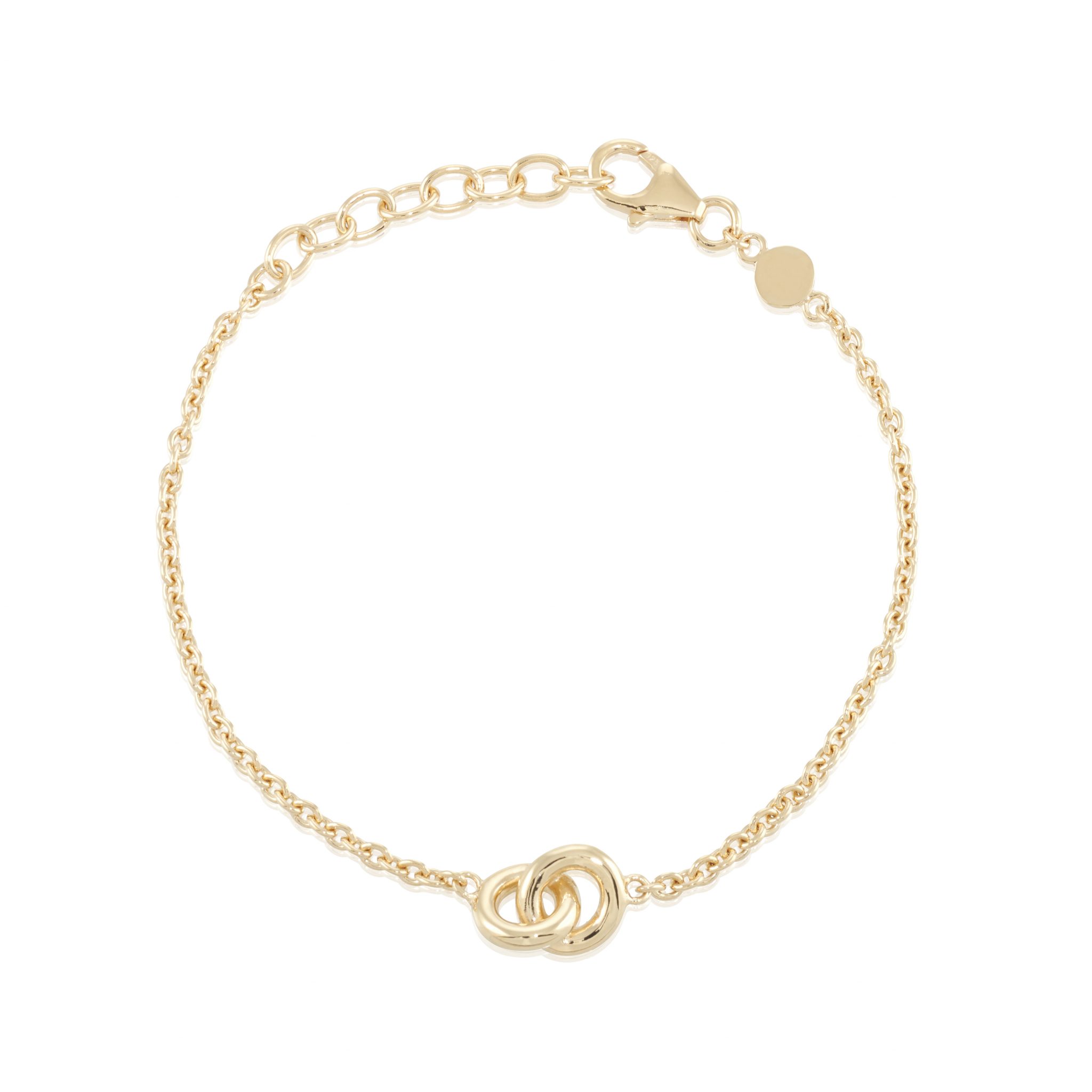 Kullattu hopeinen rannekoru THE KNOT MINI