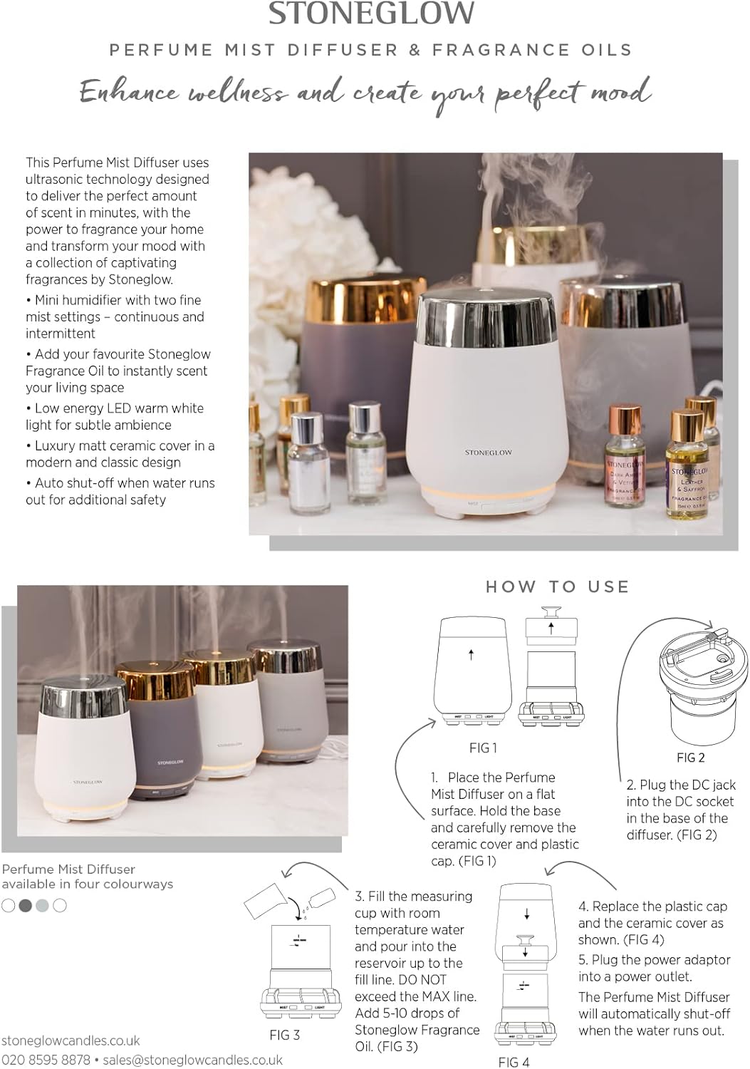 Stoneglow Luna Mist Diffuser - 3