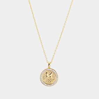 Silver Necklace LYCKA MINI ENGRAVABLE Gold plated